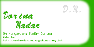 dorina madar business card